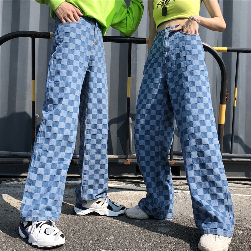 Plaid Pattern Loose Pant