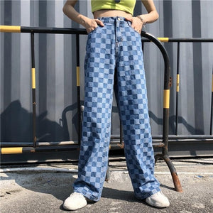 Plaid Pattern Loose Pant