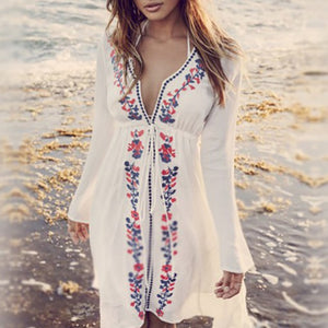 Beach Embroidery Dress