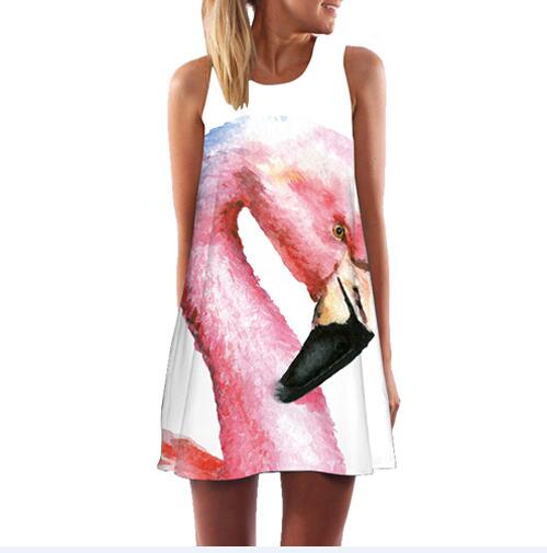 Rose Print Sleeveless Dress