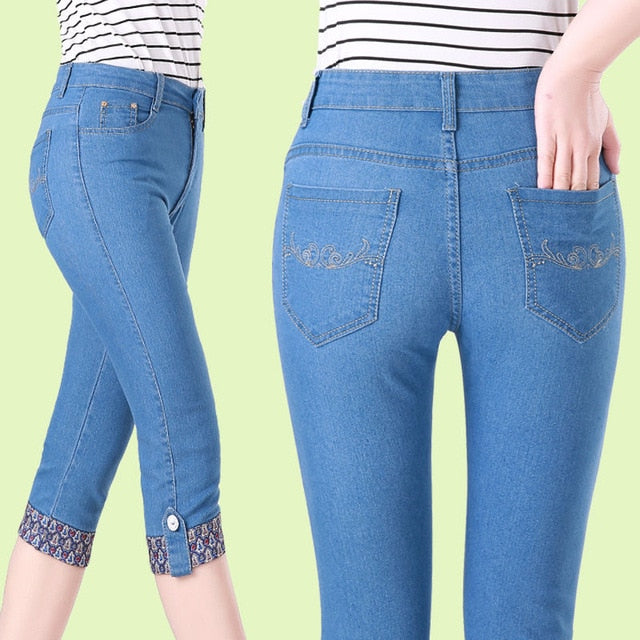 Denim Capri's Trousers