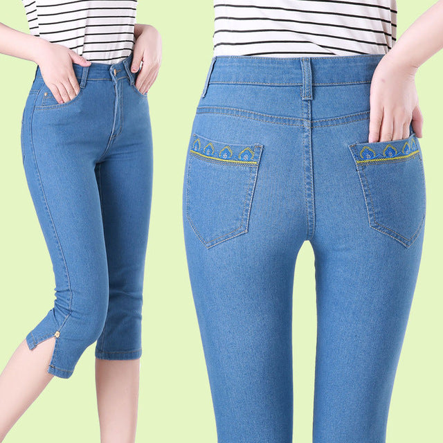 Denim Capri's Trousers