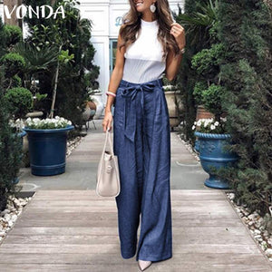 Denim Wide Leg Pants