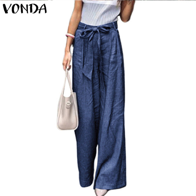 Denim Wide Leg Pants