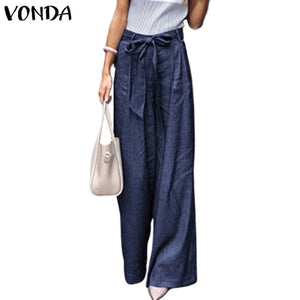 Denim Wide Leg Pants